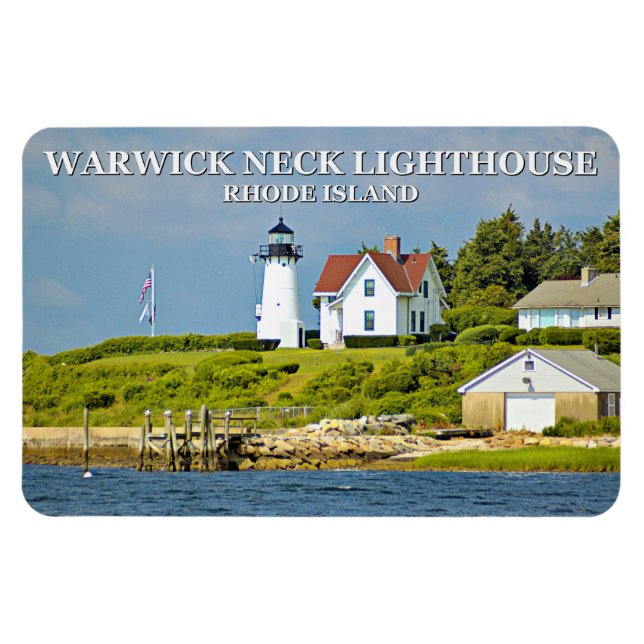 Warwick Nacke fyr, Rhode island Flexi Magnet (Horisontell)