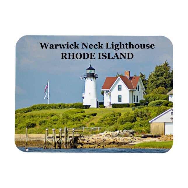 Warwick Nacke fyr, Rhode island Photo Magnet (Horisontell)