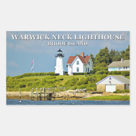 Warwick Nacke fyr, Rhode island Stickers Rektangulärt Klistermärke