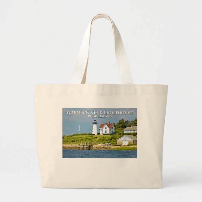 Warwick Nacke fyr, Rhode island Tote Bag Jumbo Tygkasse (Framsidan)