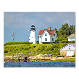 Warwick Nacke Lighthouse, Rhode island Photo Print Fototryck