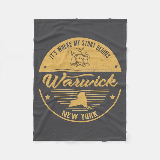 Warwick New York Its Where My Story Begins  Fleecefilt (Framsidan)