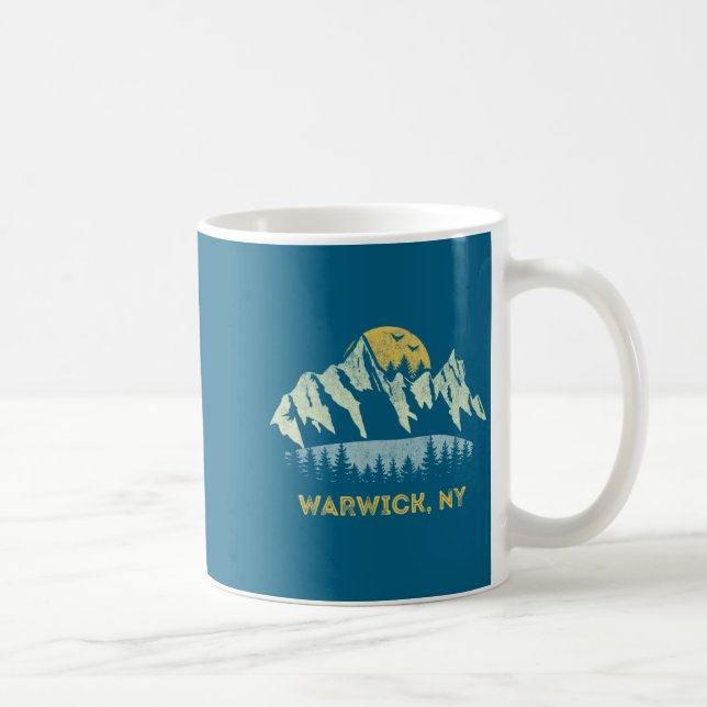 Warwick New York Mountain Sunset Sunrise Ny  Kaffemugg (Höger)
