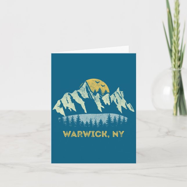 Warwick New York Mountain Sunset Sunrise Ny  Kort (Framsida)
