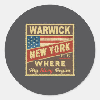 Warwick Ny Det är där min berättelse börjar  Runt Klistermärke