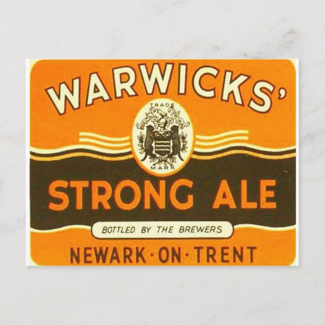 Warwick Strong Ale Vykort (Framsida)