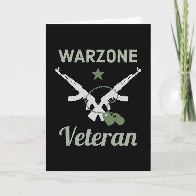 Warzone Veteran Gaming Verdansk Gamer Kort (Framsida)