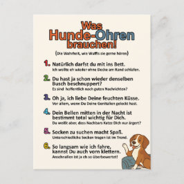 "Was Hundeohren brauchen"-Postkarte Vykort