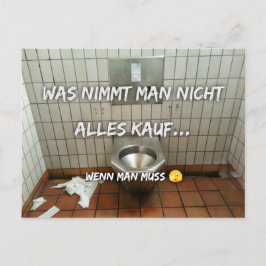Was nimmt man nicht alles in Kauf…  Postkarte Vykort