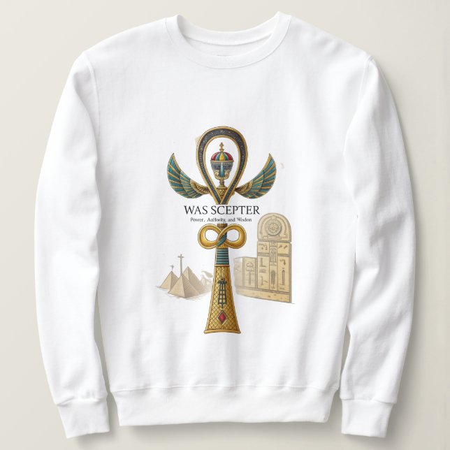 Was Scepter Sweatshirt – Ancient Egyptian Power Sy T Shirt (Design framsida)