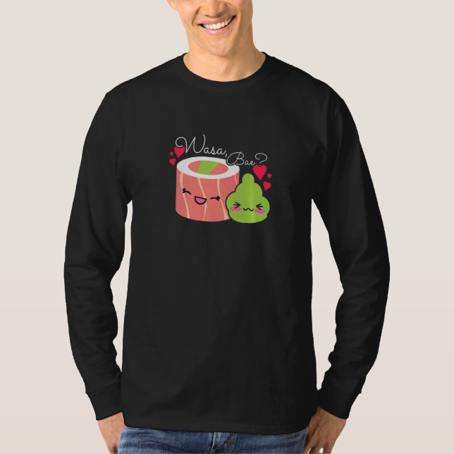 Wasa bae Sushi och Wasabi T Shirt (Framsida)