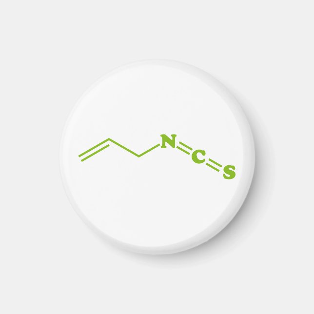 Wasabi Allyl Isotiocyanat Molecular Formula Magnet (Framsidan)