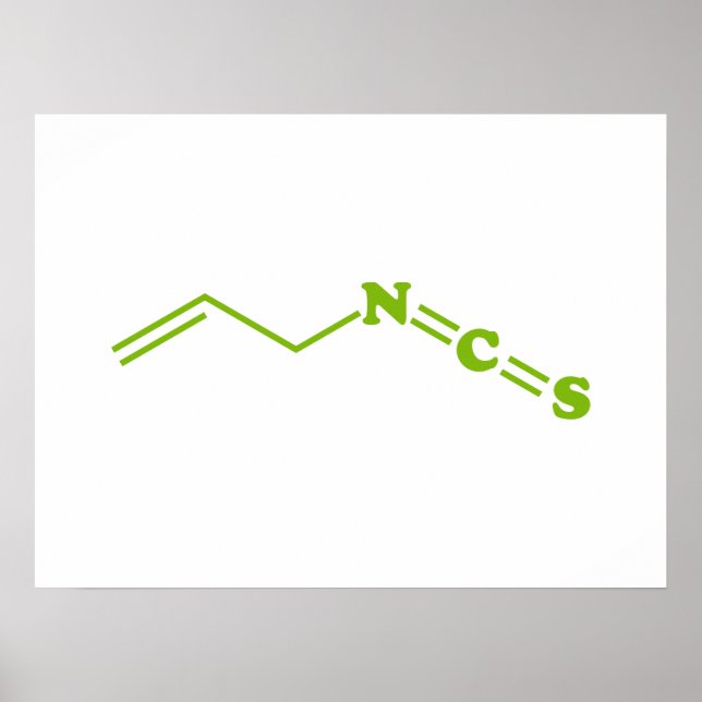 Wasabi Allyl Isotiocyanat Molecular Formula Poster (Framsidan)