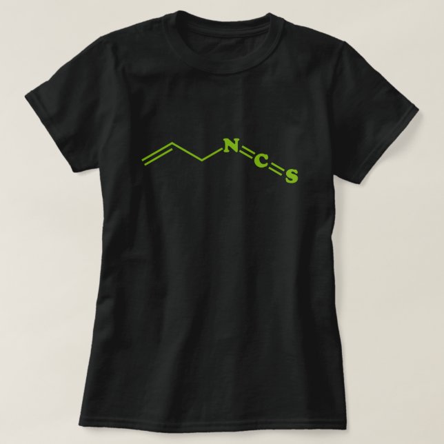 Wasabi Allyl Isotiocyanat Molecular Formula T Shirt (Design framsida)