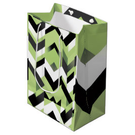 Wasabi Grön Djärv Chevron Geometrisk