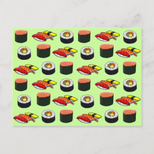 Wasabi Grönt Sushi Vykort