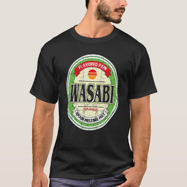 Wasabi japansk sushi Condiment Halloween Costume T Shirt (Framsida)