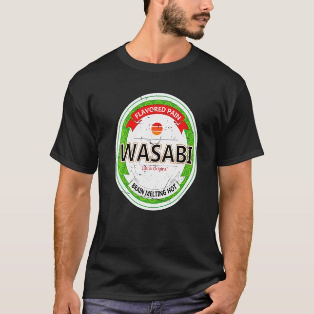 Wasabi japansk sushi Condiment Halloween Costume T Shirt (Framsida)