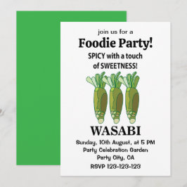Wasabi-krydda med en beröring av sötheten Wasabi Inbjudningar