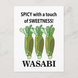 Wasabi-krydda med en beröring av sötheten Wasabi Vykort