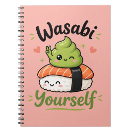 Wasabi Själv – Söt Kawaii Sushi Puns Anteckningsbok
