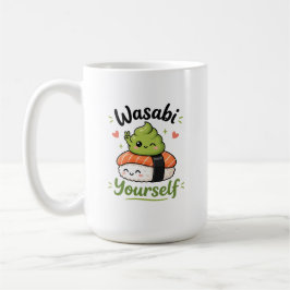 Wasabi Själv – Söt Kawaii Sushi Puns Kaffemugg