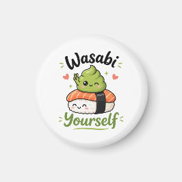 Wasabi Själv – Söt Kawaii Sushi Puns Magnet