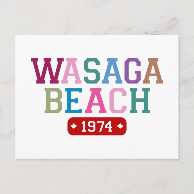 Wasaga Beach 1974 Vykort (Framsida)