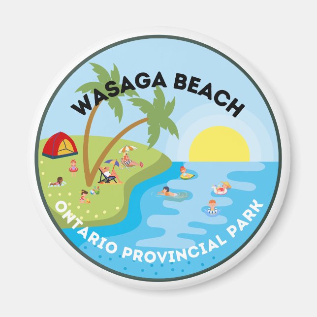 Wasaga Beach Ontario Provinspark Magnet (Framsidan)