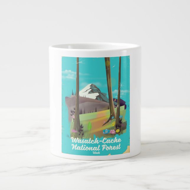 Wasatch-Cache National Forest Utah-semester poster Jumbo Mugg (Framsidan)