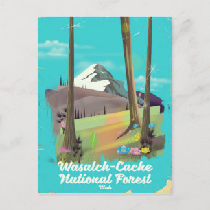 Wasatch-Cache National Forest Utah-semester poster Vykort