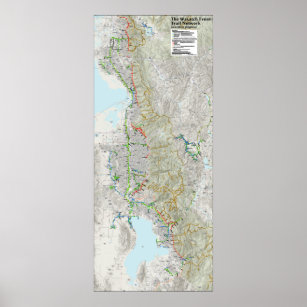 Wasatch Front Trail Network Karta Poster
