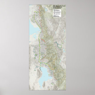 Wasatch Front Trail Network Karta Poster
