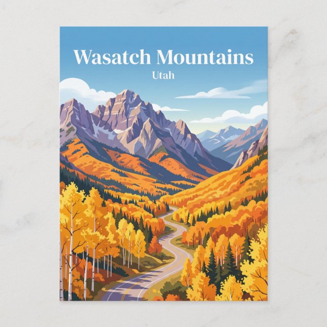 Wasatch Mountains USA Vykort (Framsida)