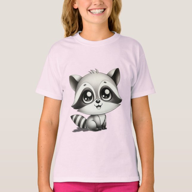 Waschbär T Shirt (Framsida)