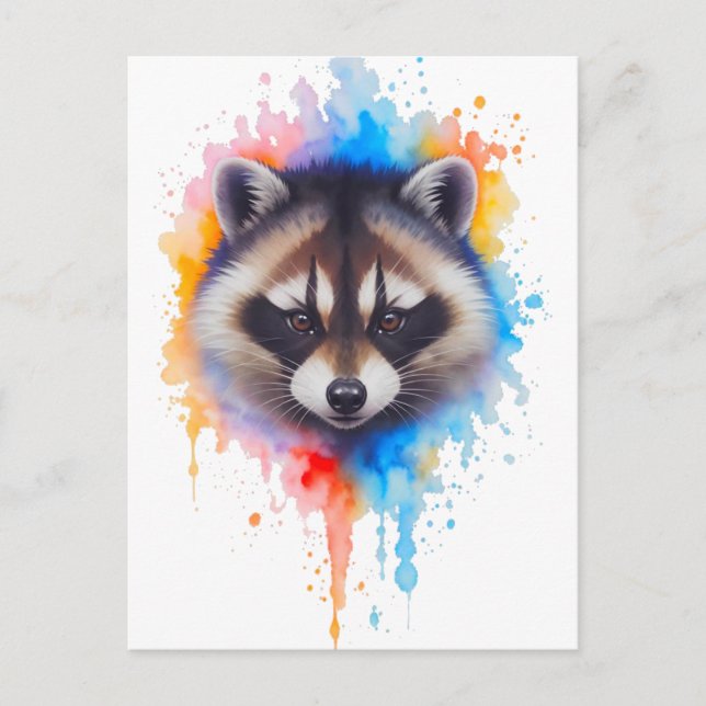 Waschbär  vykort (Framsida)