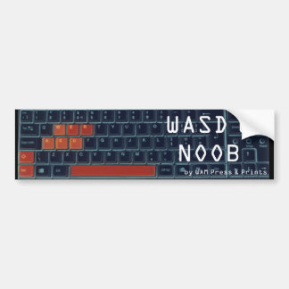 "WASD bildekal för U NOOB"