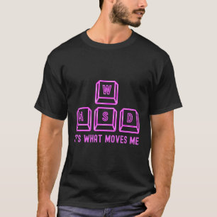 WASD Computer Tangentbord Funny PC Gamer Console V T Shirt
