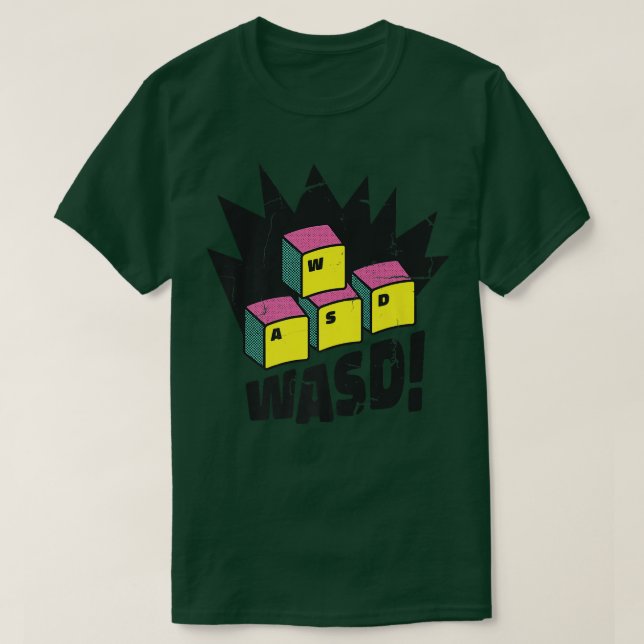 WASD Funny PC Computer Games Video Game Gaming Gam T Shirt (Design framsida)
