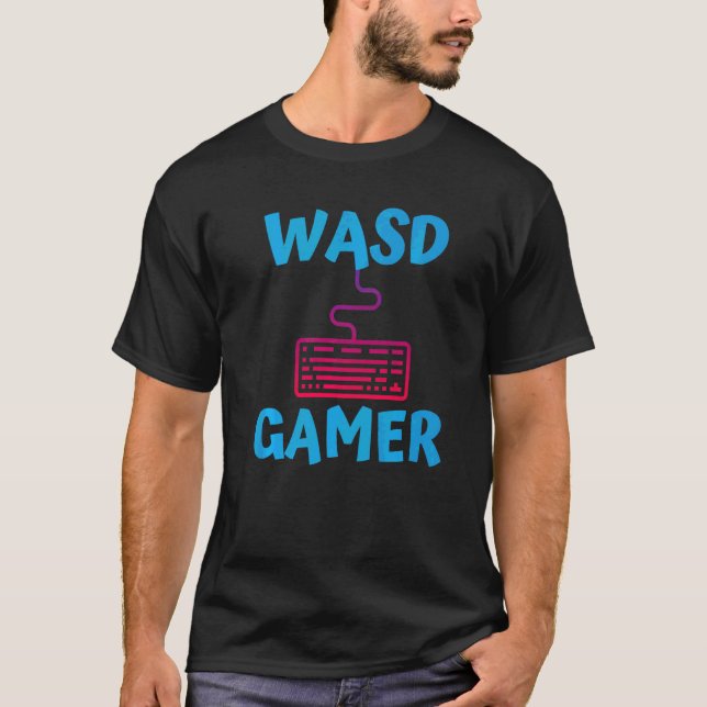 Wasd Gamer Qwerty Pc Gaming Keyboard Computer Pc G T Shirt (Framsida)