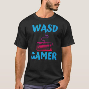 Wasd Gamer Qwerty Pc-spel Tangentbord Computer PC T Shirt