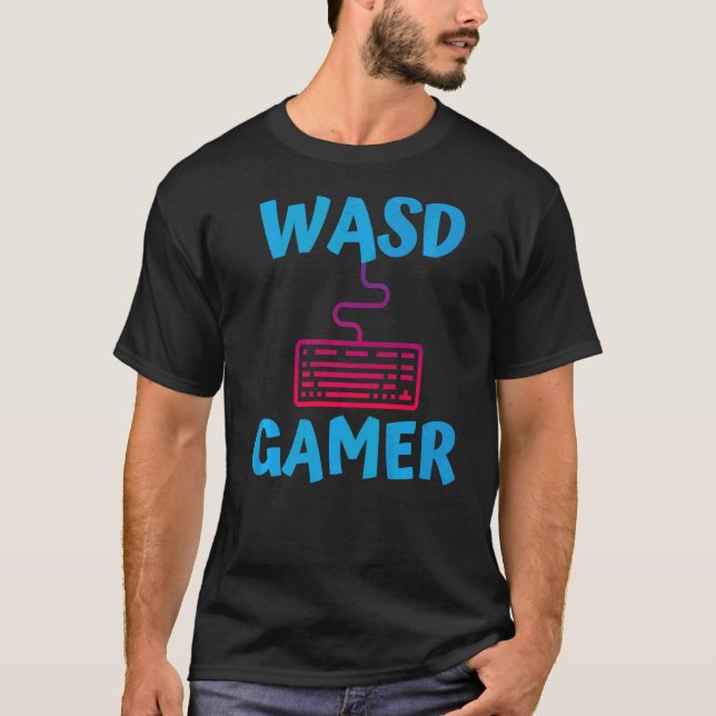 Wasd Gamer Qwerty Pc-spel Tangentbord Computer PC  T Shirt (Framsida)