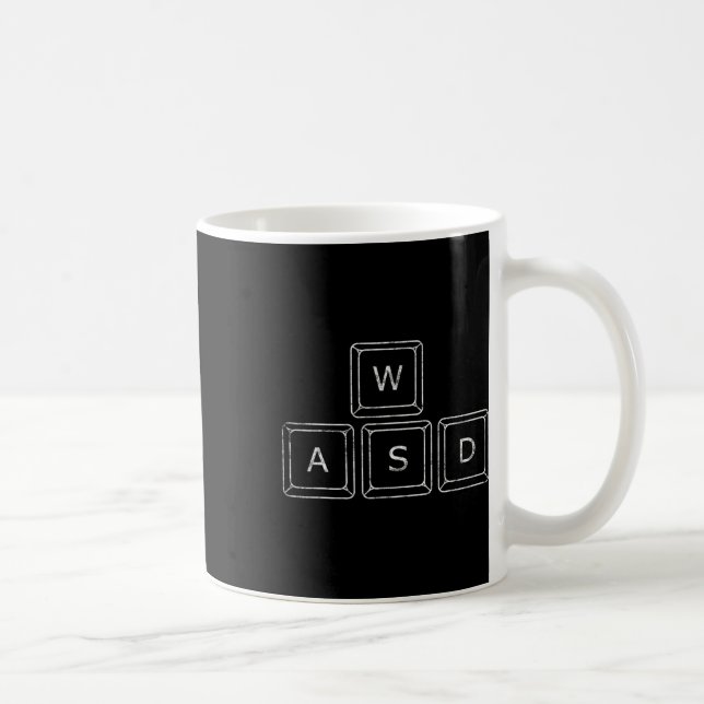 Wasd Pc Gamer Keys Dator Spelpresent  Kaffemugg (Höger)