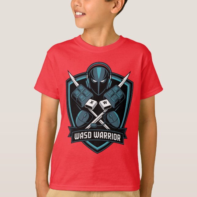 WASD PC-gammarens T-shirts för videospelentusiaste (Framsida)