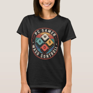 WASD PC-gammarens T-shirts Retro Gaming Tangentbor