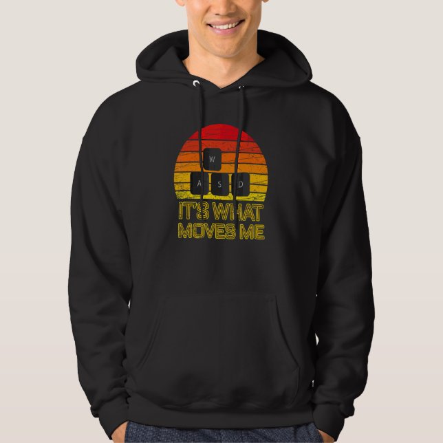 Wasd Pc Spelare Det Är Vad Som Driver Mig Spelande Hoodie (Framsida)