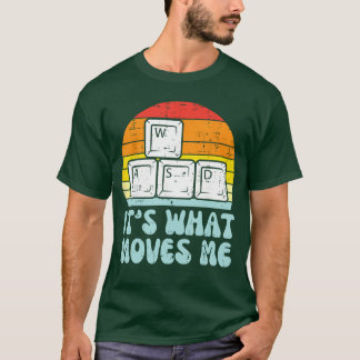 WASD Vad som rör mig PC-spel Retro-spelare Män Poj T Shirt