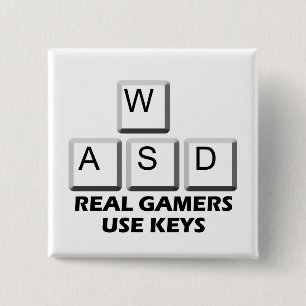 WASD - Verkliga Gamersanvändanycklar Knapp