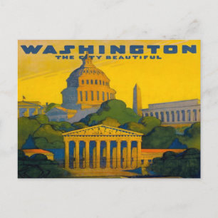wash ington D.C. Pennsylvania Railroad retro Vykort