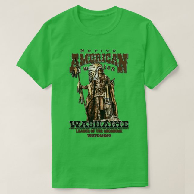 Washakie Shoshone-krigare T Shirt (Design framsida)